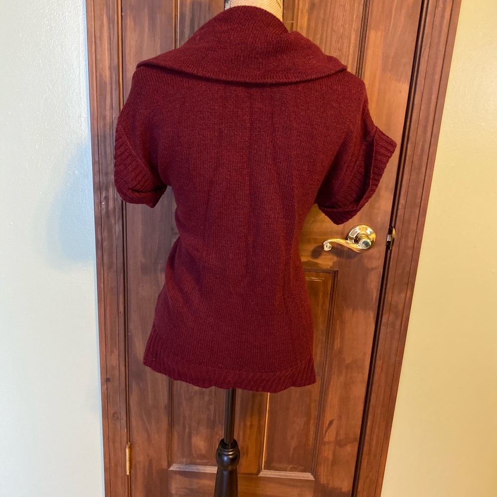 Dress Barn burgundy cardigan M - Picture 2 of 6